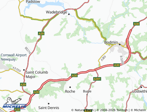 MICHELIN Withiel map - ViaMichelin