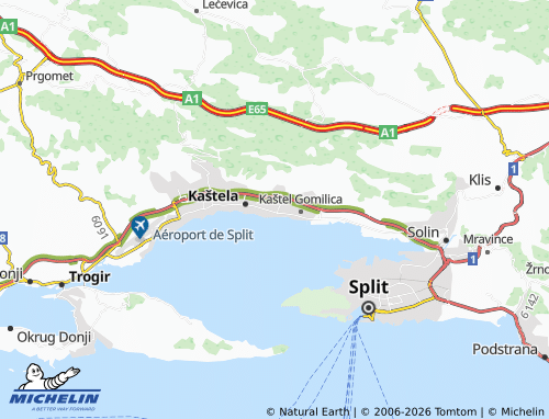 MICHELIN-Landkarte Kaštel Kambelovac - ViaMichelin