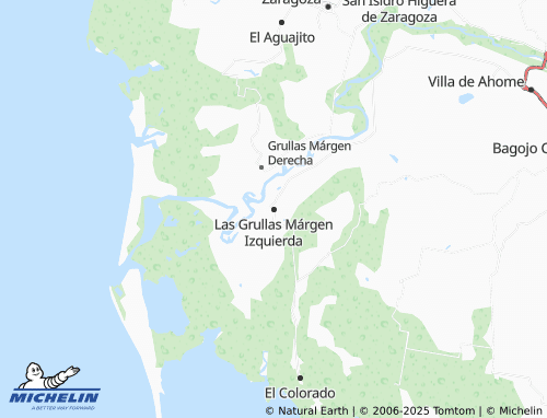 MICHELIN Las Grullas Márgen Izquierda map - ViaMichelin