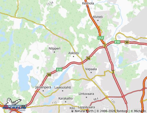 Kaart MICHELIN Askisto - ViaMichelin