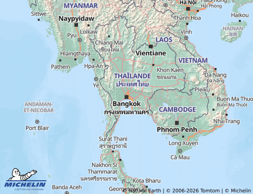 MICHELIN-Landkarte Thailand - ViaMichelin