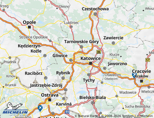 Mappa MICHELIN Zabrze - ViaMichelin