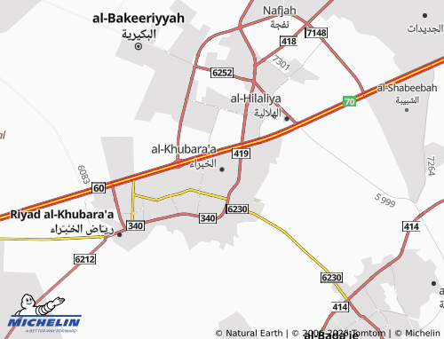 MICHELIN-Landkarte al-Khubara'a - ViaMichelin