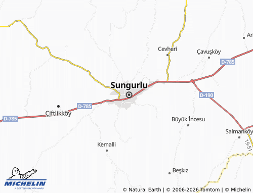 MICHELIN Sunguroğlu map - ViaMichelin