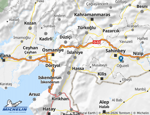 MICHELIN İslahiye map - ViaMichelin