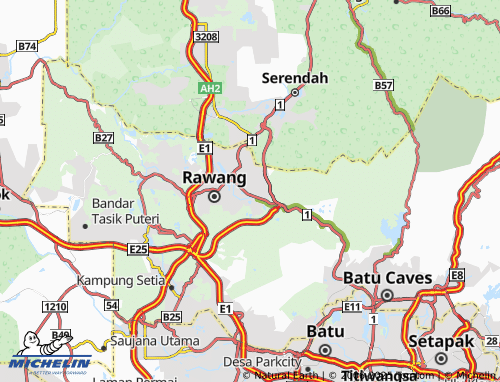 Carte MICHELIN Kampung Baru Sungai Terentang - ViaMichelin