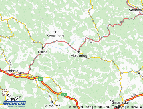 MICHELIN Ribjek map - ViaMichelin