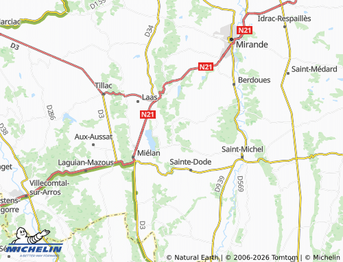 Mapa MICHELIN Bazugues - ViaMichelin