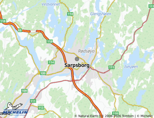 Carte MICHELIN Sarpsborg - ViaMichelin
