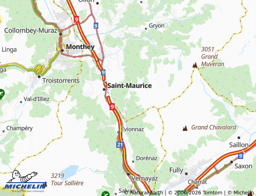 Carte MICHELIN Morcles - ViaMichelin