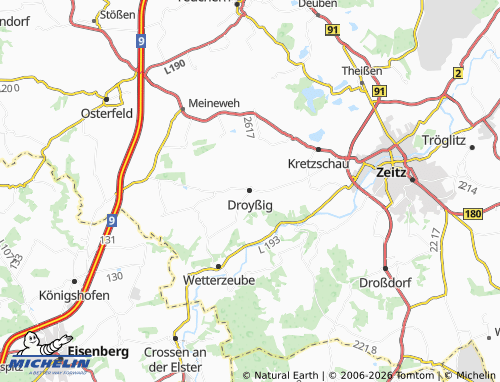 MICHELIN Droyßig map - ViaMichelin