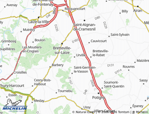 MICHELIN Urville map - ViaMichelin
