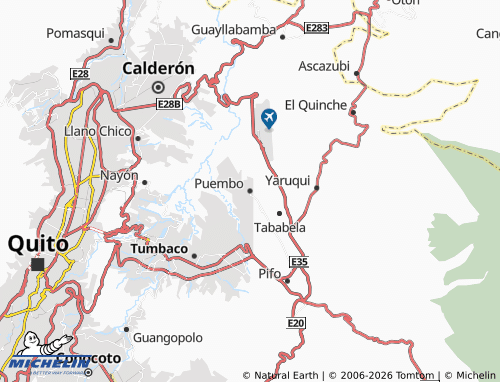 MICHELIN Puembo map - ViaMichelin