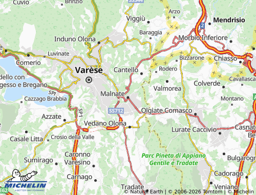 MICHELIN Malnate map - ViaMichelin