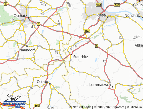 MICHELIN Stauchitz map - ViaMichelin