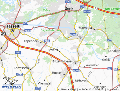 MICHELIN-Landkarte Schoonbeek - ViaMichelin