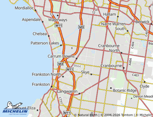 MICHELIN-Landkarte Carrum Downs - ViaMichelin