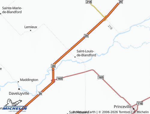 Mapa MICHELIN Saint-Louis-de-Blandford - ViaMichelin