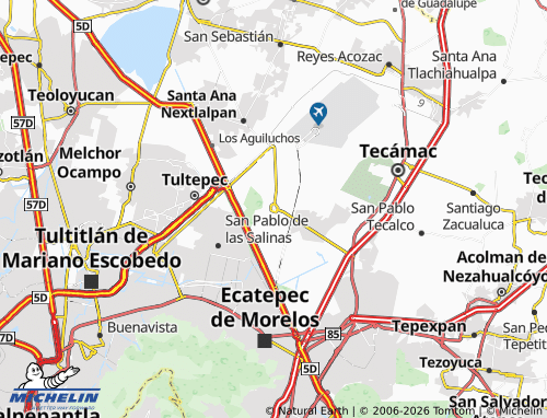 MICHELIN Santa María Tonanitla map - ViaMichelin