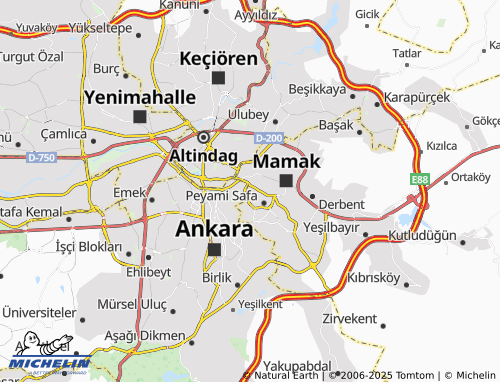 MICHELIN Abidinpaşa map - ViaMichelin