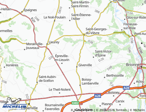 MICHELIN Saint-Georges-du-Mesnil map - ViaMichelin