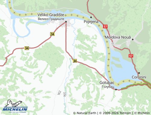 Mapa MICHELIN Braničevo - ViaMichelin