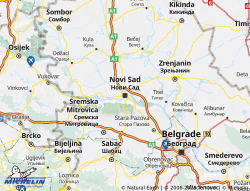 Carte MICHELIN Vojvodina - ViaMichelin