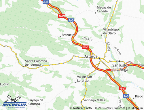 MICHELIN Castrillo de los Polvazares map - ViaMichelin