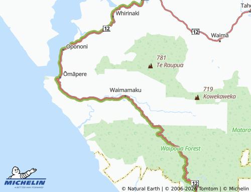 Mapa MICHELIN Waimamaku - ViaMichelin