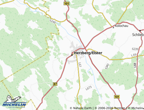 MICHELIN Herzberg/Elster map - ViaMichelin