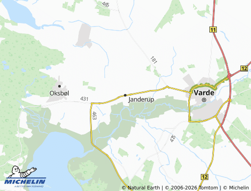 Mapa MICHELIN Janderup - ViaMichelin