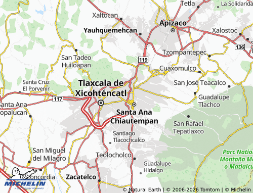 MICHELIN Santa María Ixtulco map - ViaMichelin