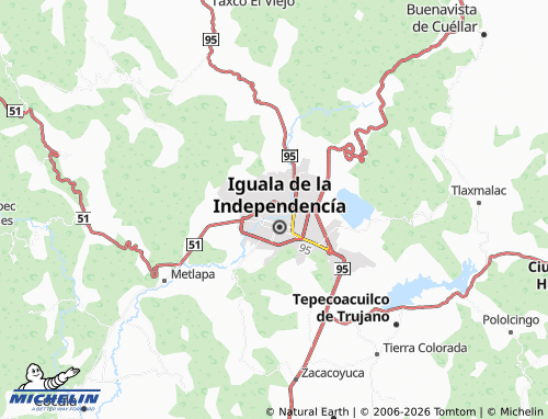 MICHELIN Tres Caídas map - ViaMichelin