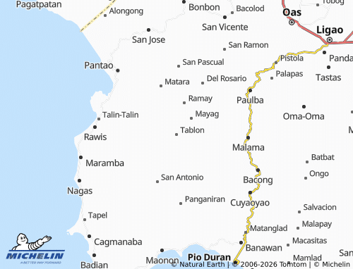 MICHELIN Tablon map - ViaMichelin
