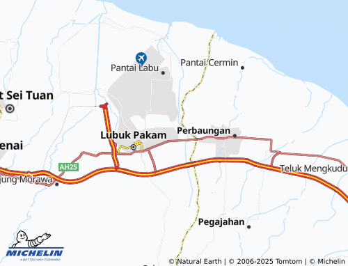 MICHELIN Pagar Merbau map - ViaMichelin