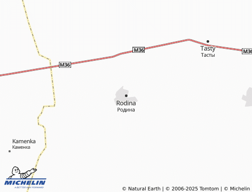 MICHELIN Rodina map - ViaMichelin