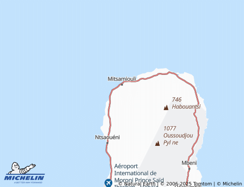 MICHELIN Ntsadjéni map - ViaMichelin