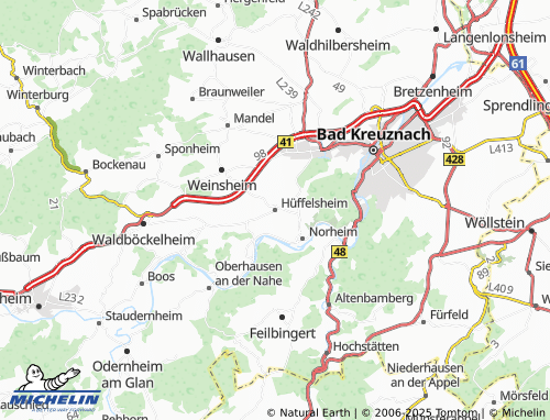 MICHELIN Hüffelsheim map - ViaMichelin