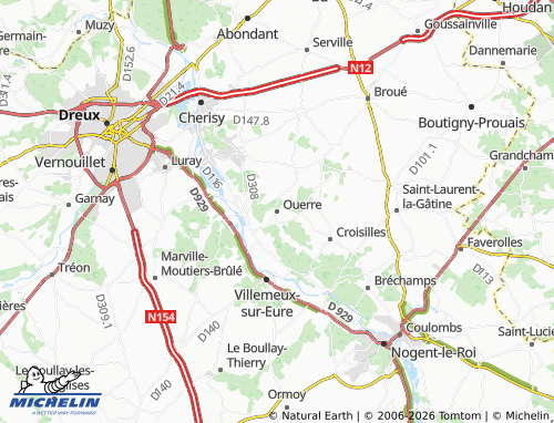 MICHELIN Ouerre map - ViaMichelin