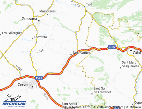 Mapa MICHELIN Sant Ramon - ViaMichelin