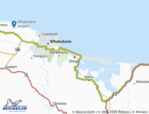 Mapa MICHELIN Ohope - ViaMichelin