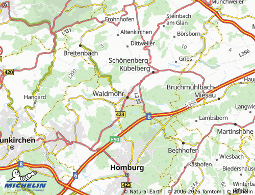 MICHELIN Waldmohr map - ViaMichelin