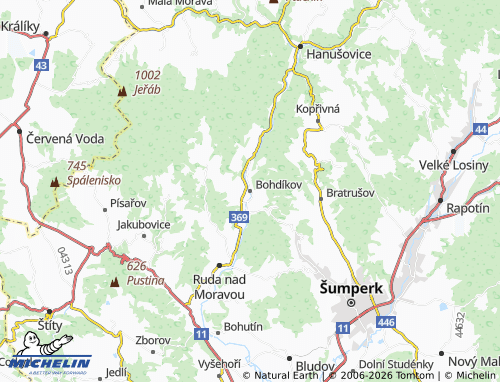 Mappa MICHELIN Bohdíkov - ViaMichelin