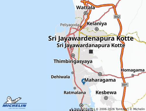 Mappa MICHELIN Thimbirigasyaya - ViaMichelin