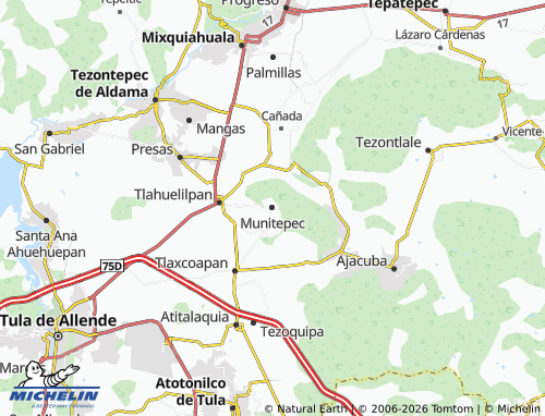 MICHELIN Munitepec map - ViaMichelin