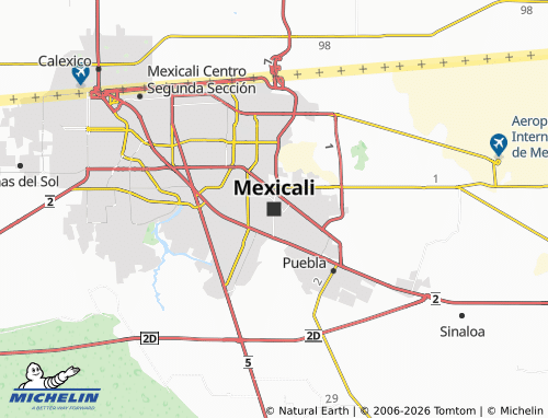 Mappa MICHELIN Mexicali - ViaMichelin