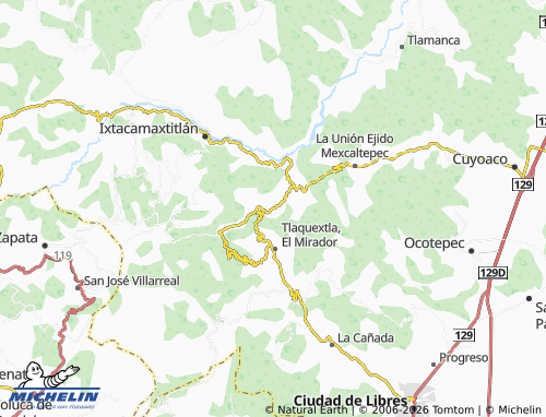 MICHELIN-Landkarte Huixcolotla - ViaMichelin