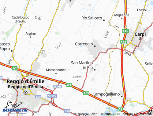 MICHELIN Budrio map - ViaMichelin