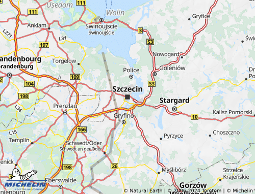 MICHELIN-Landkarte Stettin - ViaMichelin