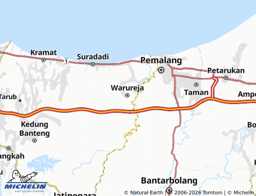 MICHELIN Sukareja map - ViaMichelin